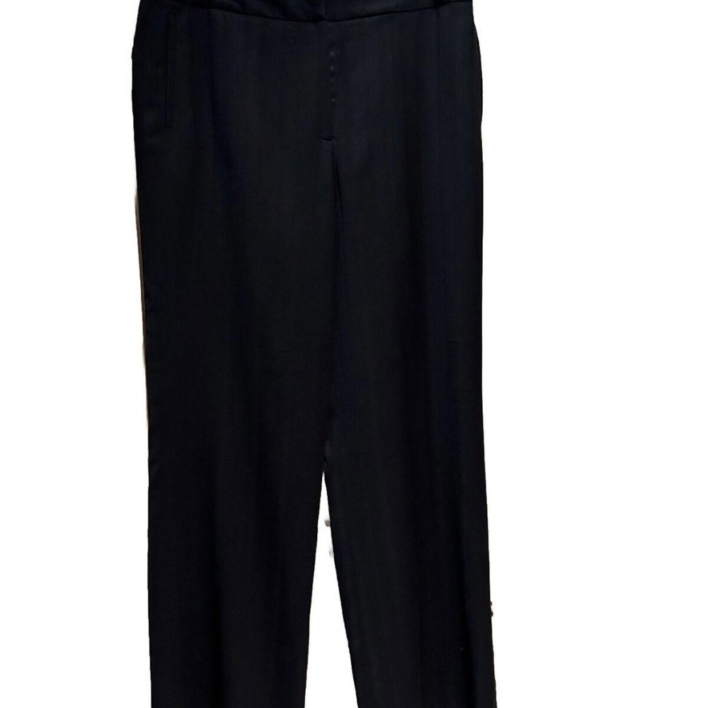 ANNE KLEIN  Pants Size 10 Straight Leg Black Career NWT Defects